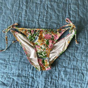 NWOT J. Crew Floral Tie Bikini Bottom